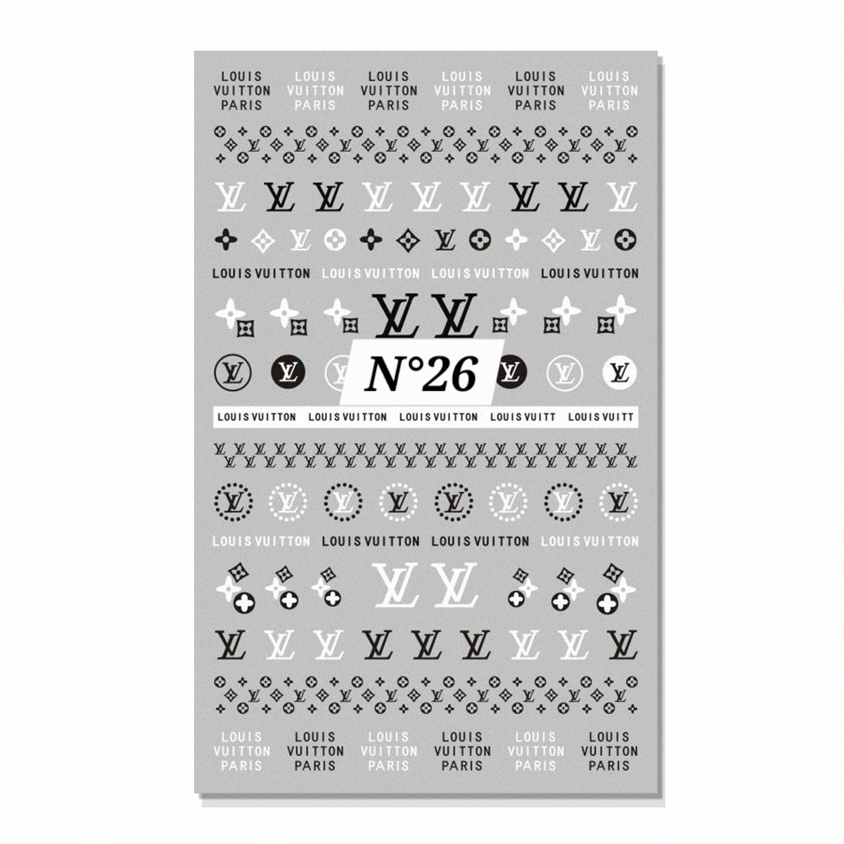 NWT NAIL ART DESIGN SELF-SEAL STICKERS SOLID BLACK & WHITE N°26!