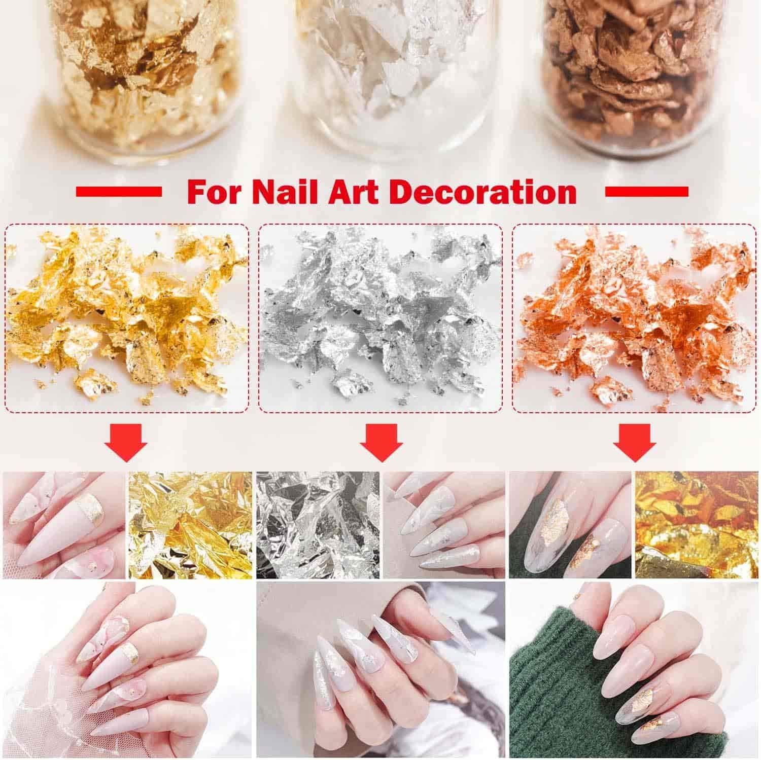 15 Grams Gold Foil Flakes for Resin Jewelry Making, Imitation Gold Foil Flakes