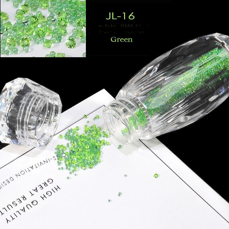 Mini Caviar Beads Crystal Tiny Rhinestones Micro Bead 3D Glitter Nail Art Decor