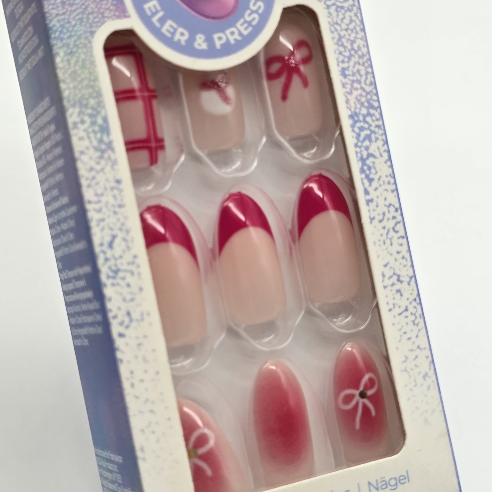 imPRESS Yule Be Happy Holiday Bows French No Glue Mani 30 Nails (M)