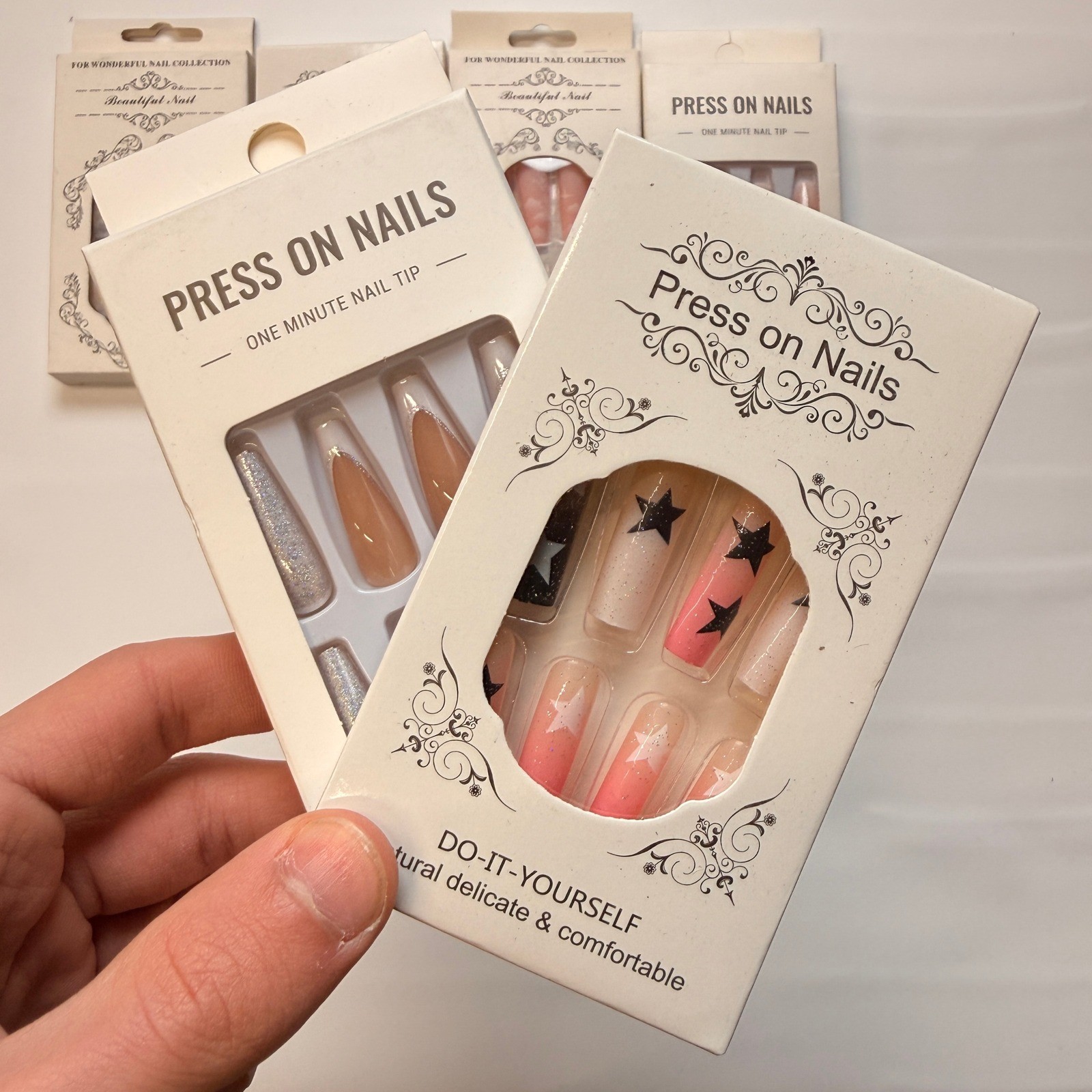 Lot of 10 Pack of 24 New False Press On Nails Assorted Designs and Colors №N11