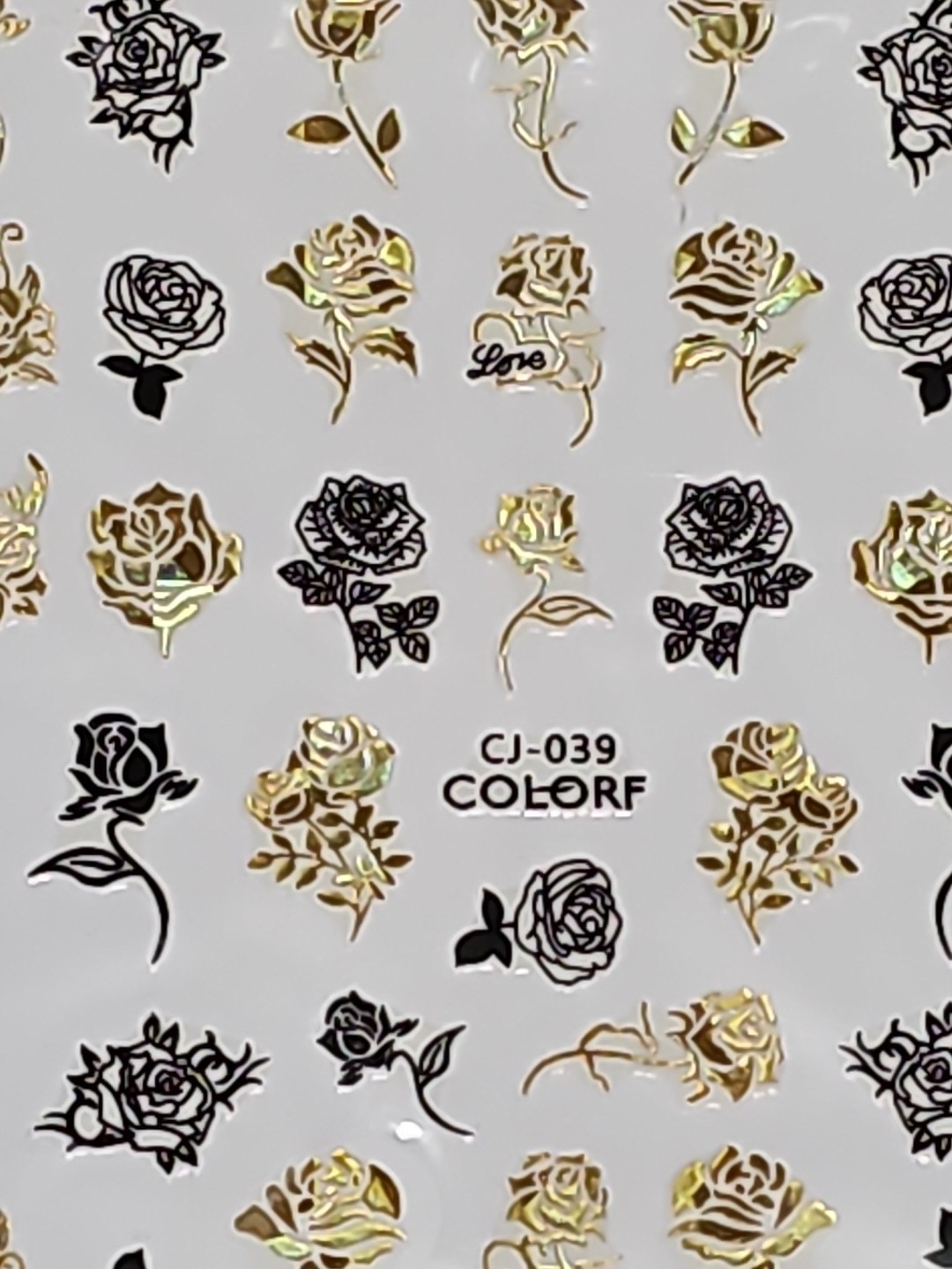 Pop Finger 3D Design Nail Decal Self Adhesive Stickers Rose’s & Miscellaneous