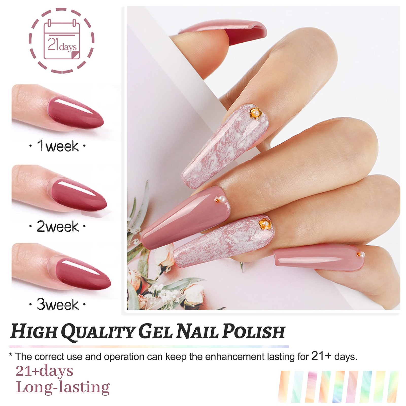 JODSONE 36 PCS Gel Nail Polish Set-32 0.17 Fl Oz (Pack of 36), Multicolor