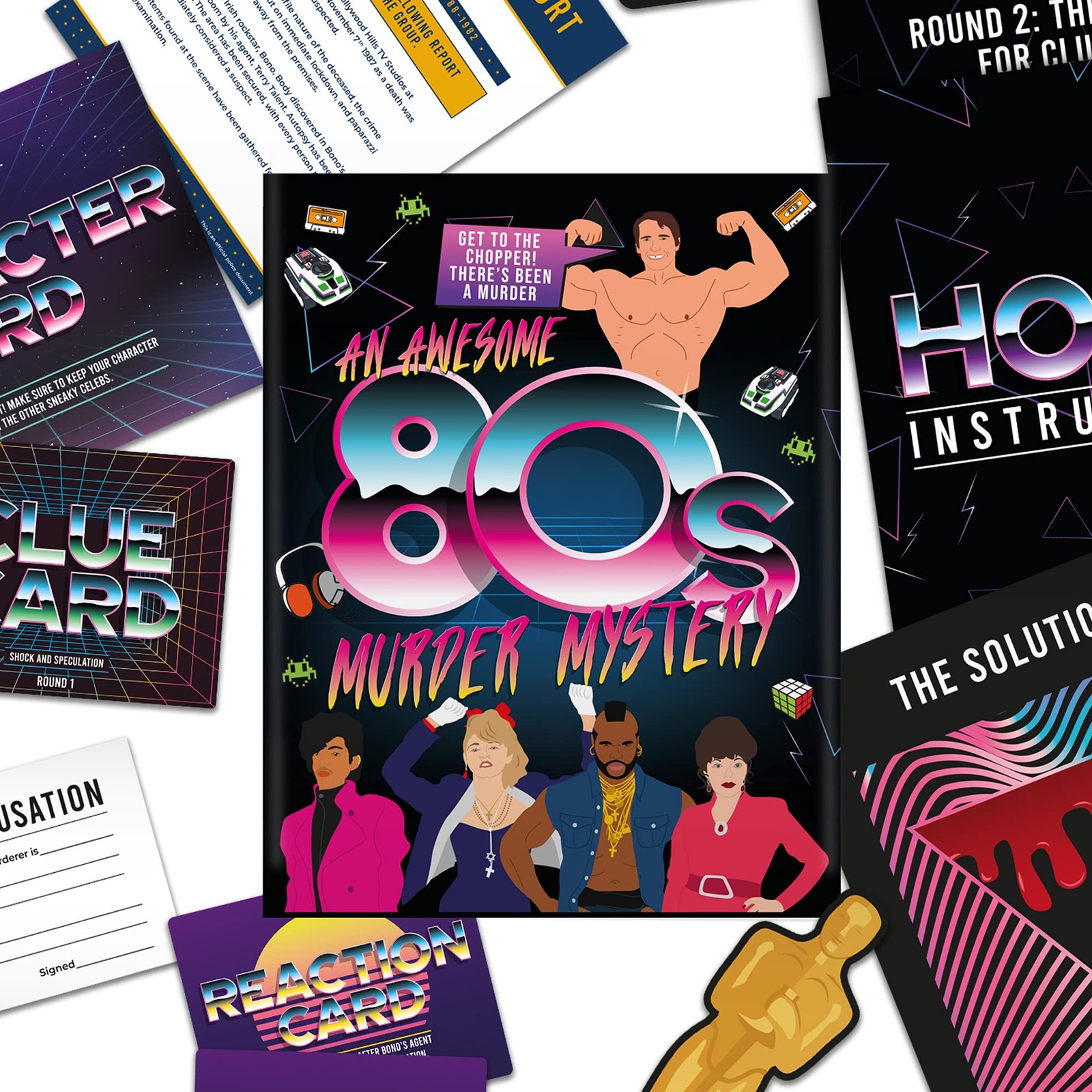 Gift Republic an 80s Murder Mystery 7.48 x 9.45 x 2.36 inches, Multicoloured
