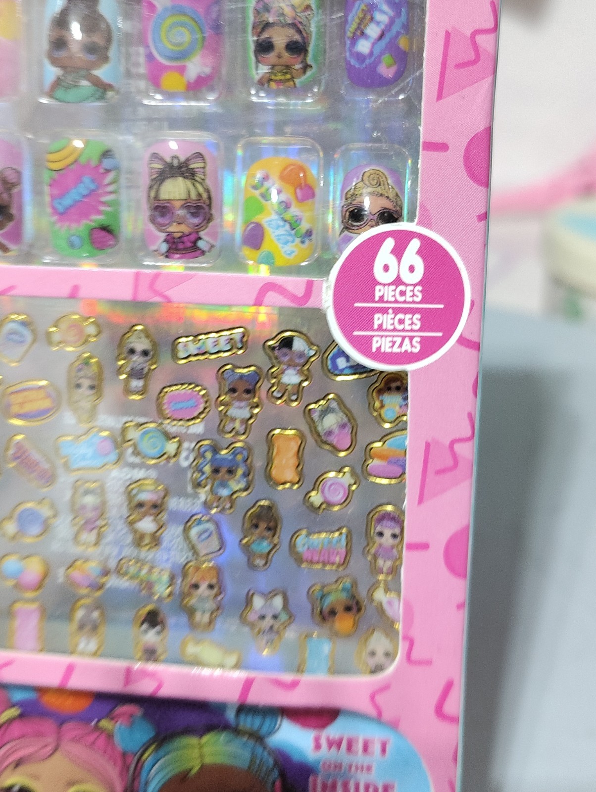 lol surprise Nail Set Enseble De Ongles 12 Piece Press -on Nails And 53 Pieces