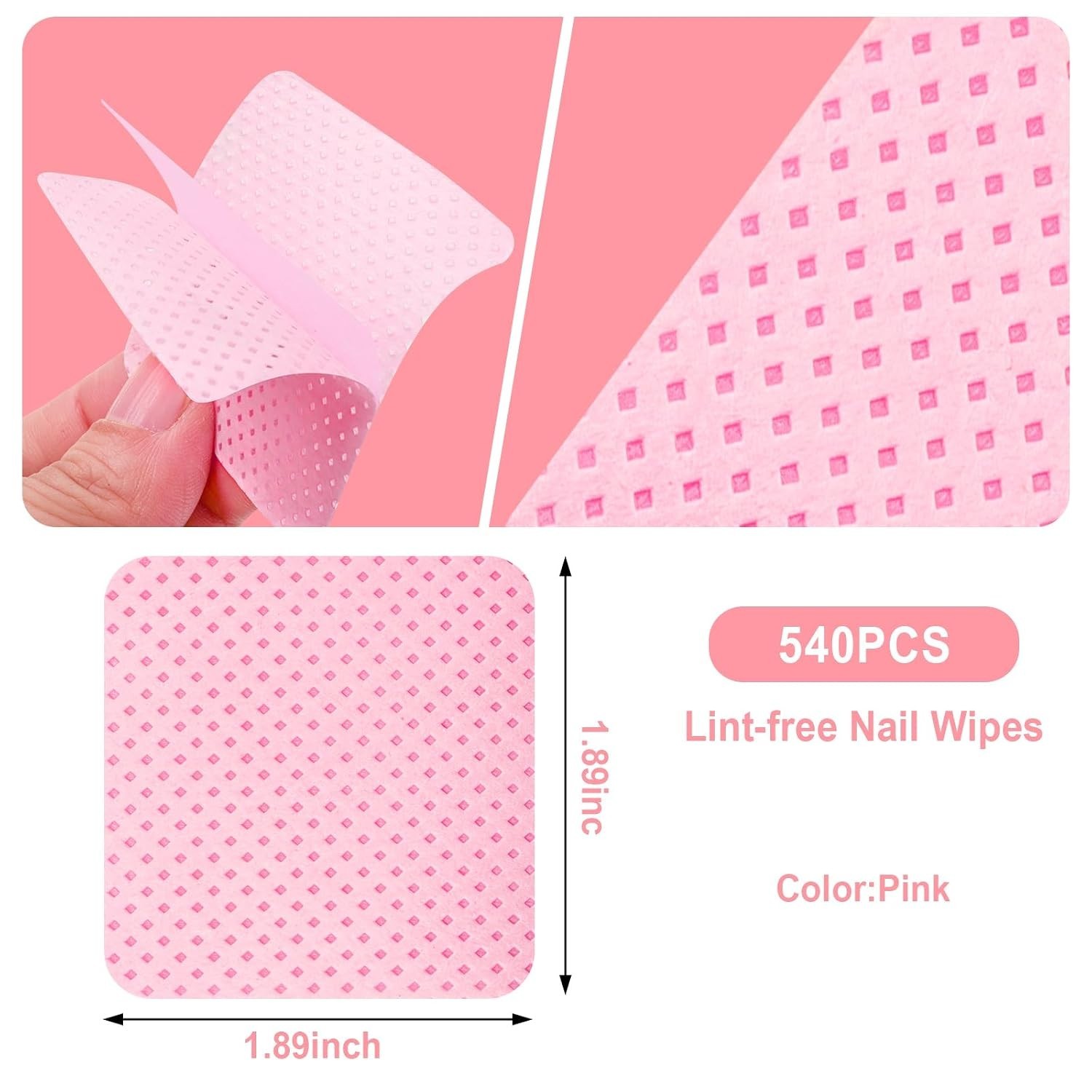 Soft Acetone-Free Nail Wipes – 540PCS Non-Toxic Polish Remover Pads for Beauty