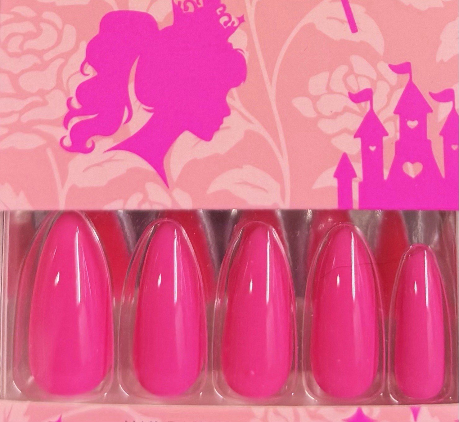 Red Aspen Exclusive Long Stiletto Press On Shiny Pink Lori’s Little Secret 💕