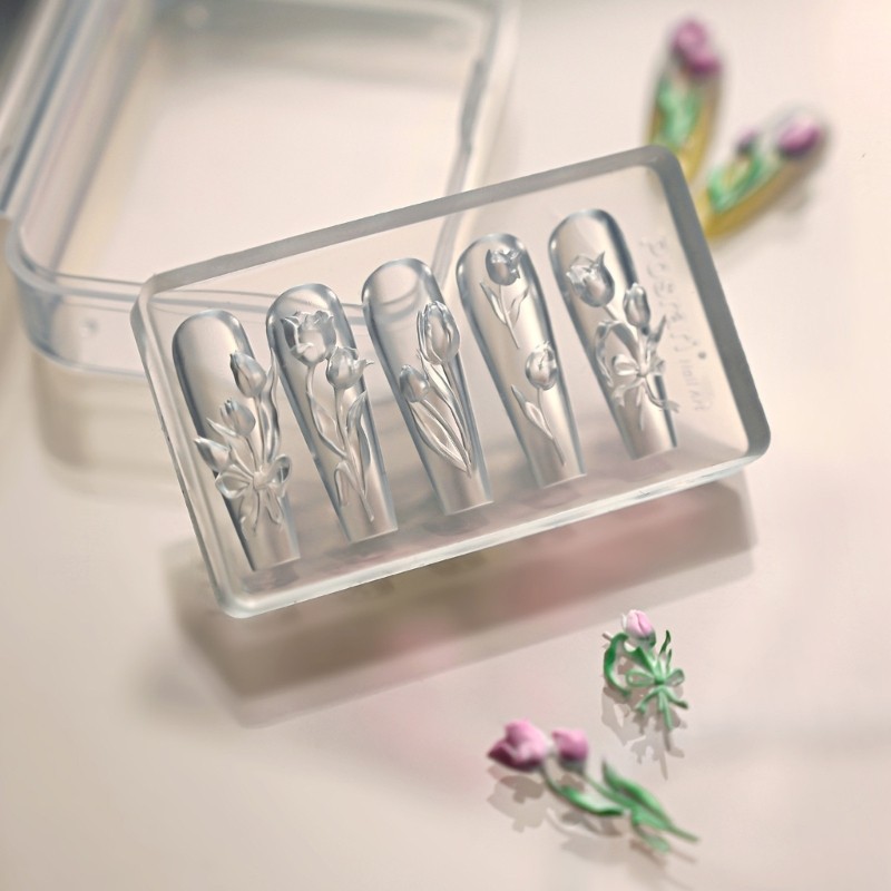Tulips Shape Small Accessories Crafting Molds Present for Beauty Enthusiasts