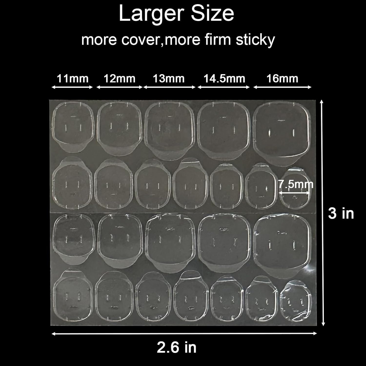 20 Sheets Press on Nails Sticky Tabs,480 PCS Nail Adhesives Tabs Waterproof Gel
