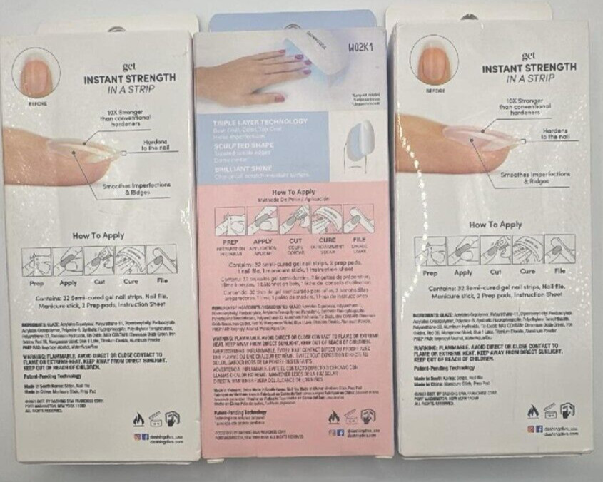 3PK Dashing Diva Glaze LED Semi Cured Gel SET ~ Clear &Its Electric & Sheer Rose