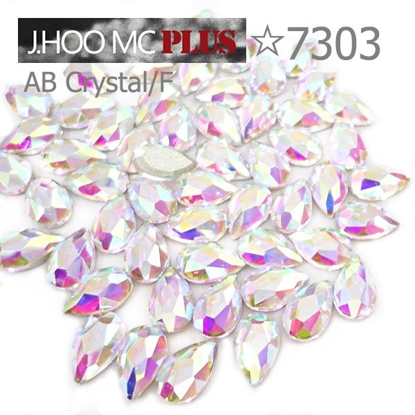 J.HOO Crystal 7303 Pear Flat Back Rhinestones 8×5mm Nail Art (10pcs)