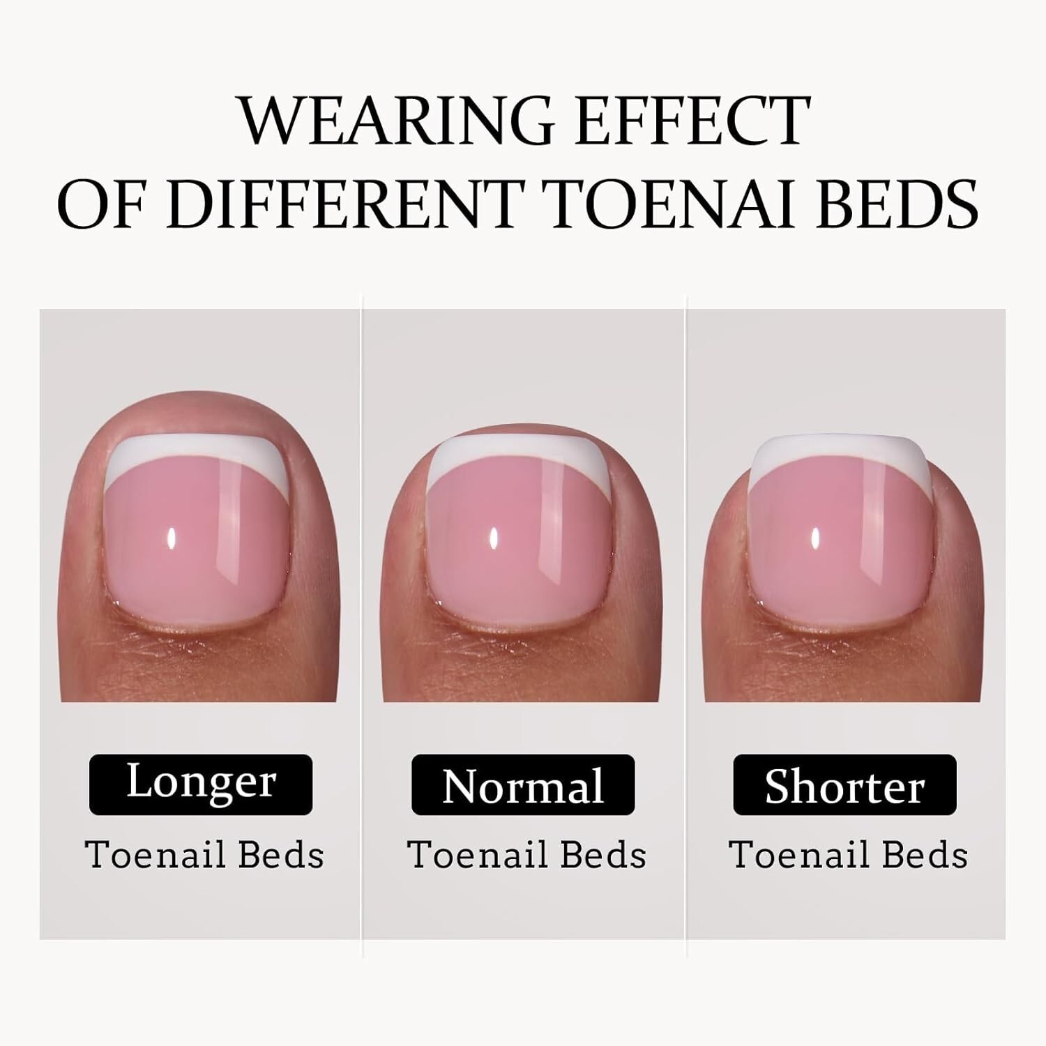 Versatile 32-Piece Glue-On Toenails: Square & Short French Tips for Any Occasion