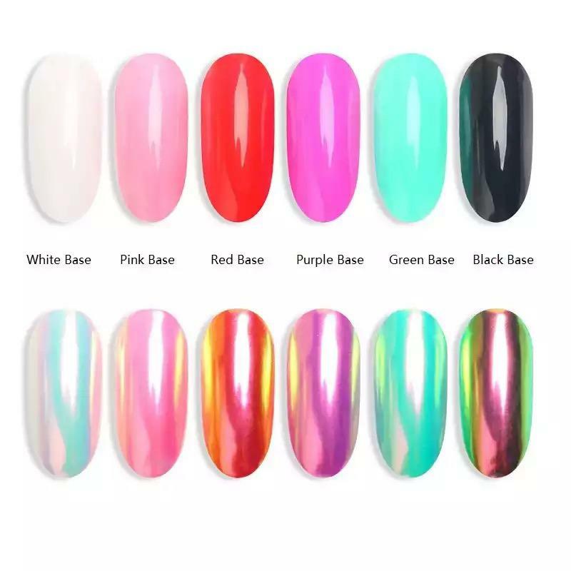 Unicorn Aurora Mirror Nail Chrome Powder Different Sizes Rainbow 1 2 & 3 gram UK