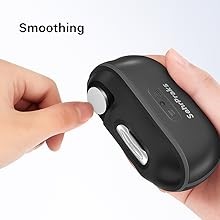 Electric Nail Clipper 3-in-1 with LED Light, Nail Trimming, Filing &