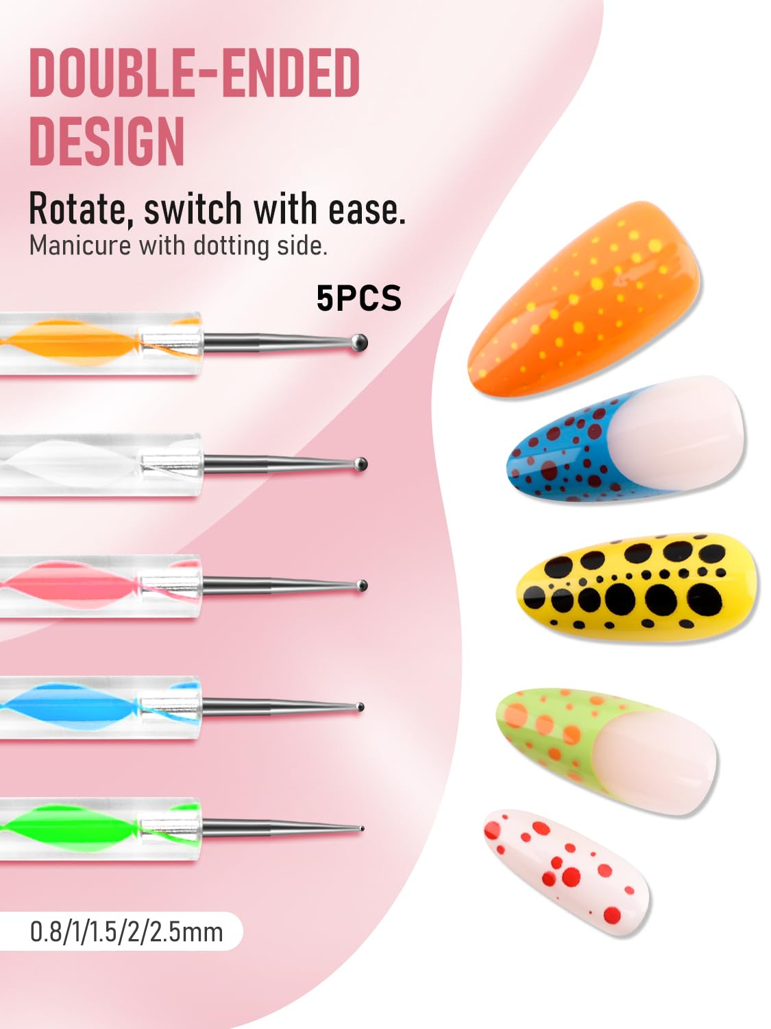 Nail Art Tools, 200PCS Nail Sponges for Ombre and Nail Art Brushes Set, Nail Des