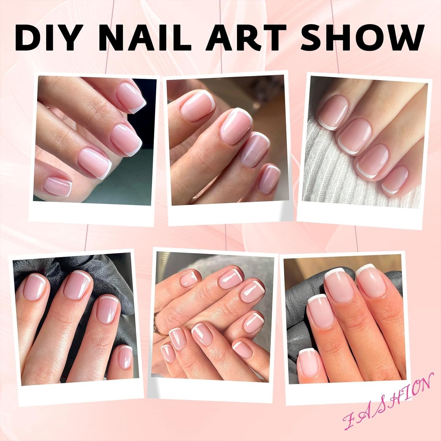 240Pcs French Tip Press on Nails Short White French Nails Press on Square Fake