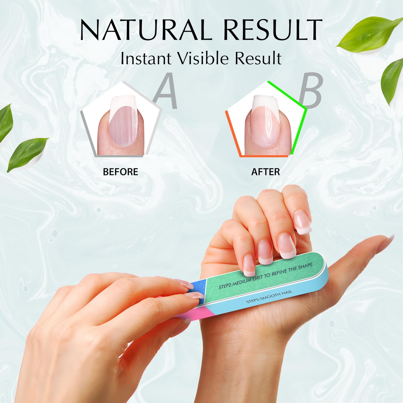 7 Way Nail Buffer Block for Natural Nails Shine Smoother Upgraded Buffing Blo…