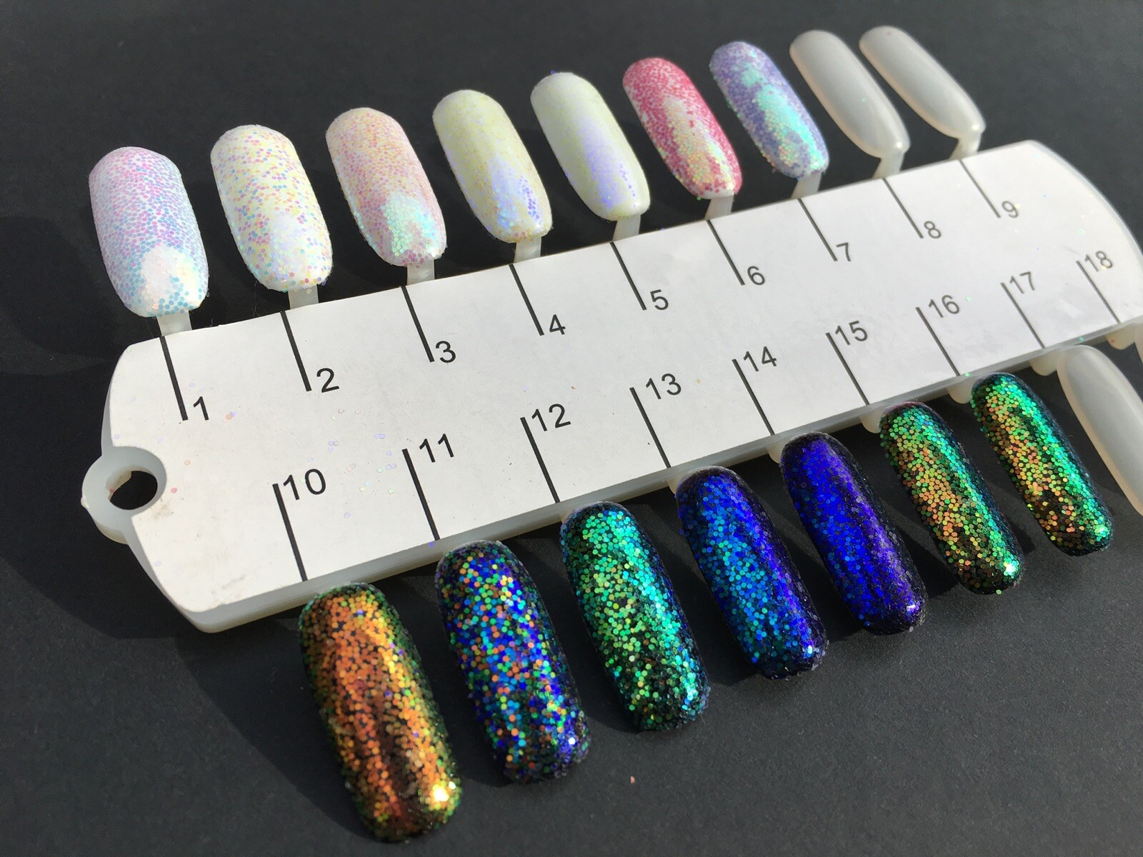 PIXEL EFFECT Kopciuszek NAIL ART GLITTER IRIDESCENT SEQUINS Powder Cinderella UK