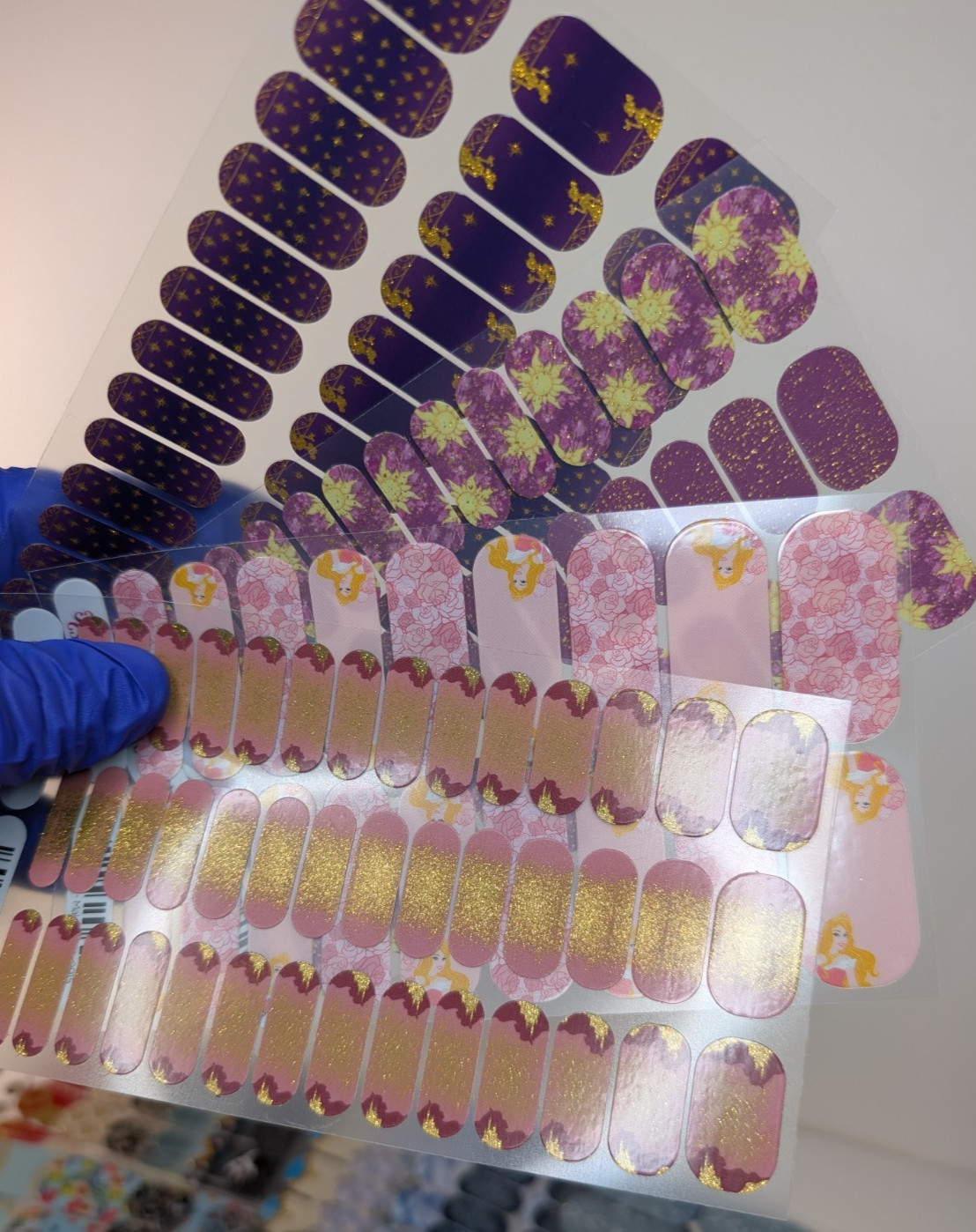 Jamberry Nail Wraps Full Sheets – Disney Princesses Colorful – Lot of 20