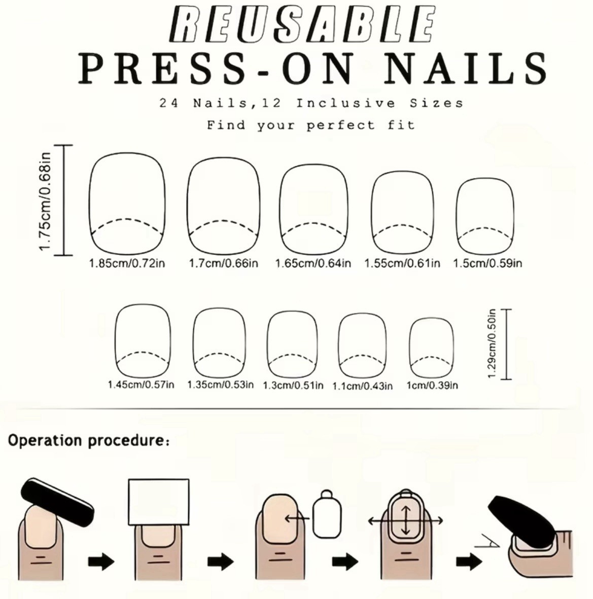 96pcs random press-on nails. 2000’s style. almond/ ballerina/tapered square/more
