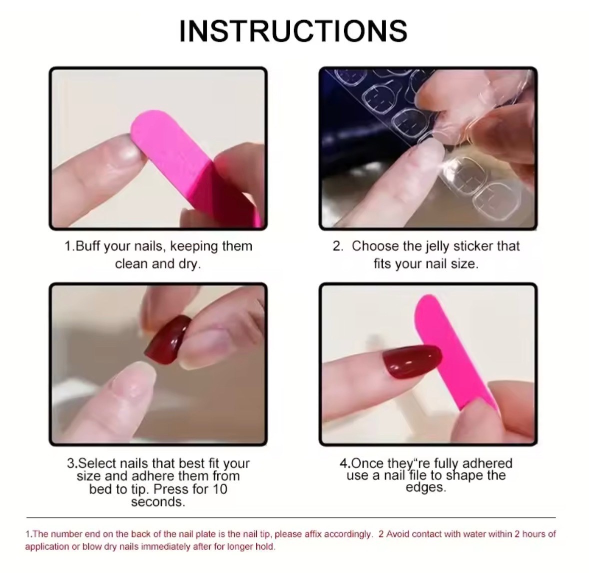 24PCS Matte Almond Press On Nails Burgundy Rose Leaf Full Cover Nails