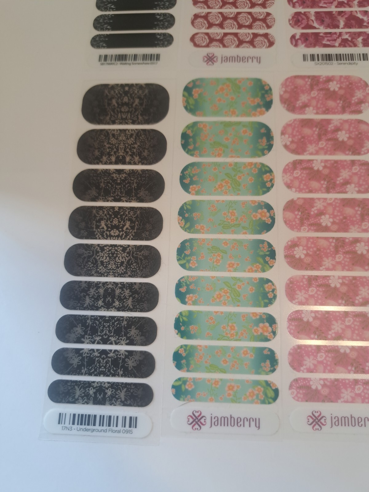 Jamberry Nail Wraps Lot of 10 Half Sheets Florals