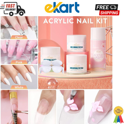 115 In Acrylic Nail Kit 48 Colors of Glitter Acrylic Powder And Liquid Manicure