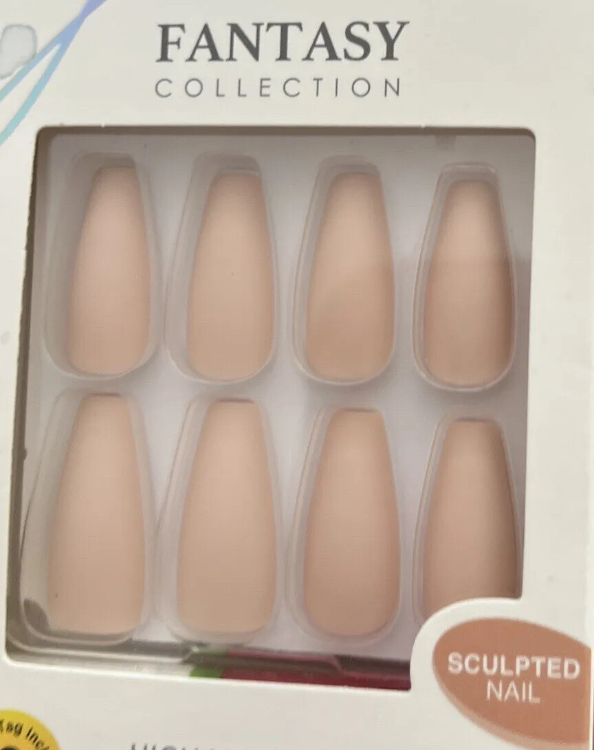 KISS Gel Fantasy Collection Sculpted Long Nails, Nude, #79955 KGFS01