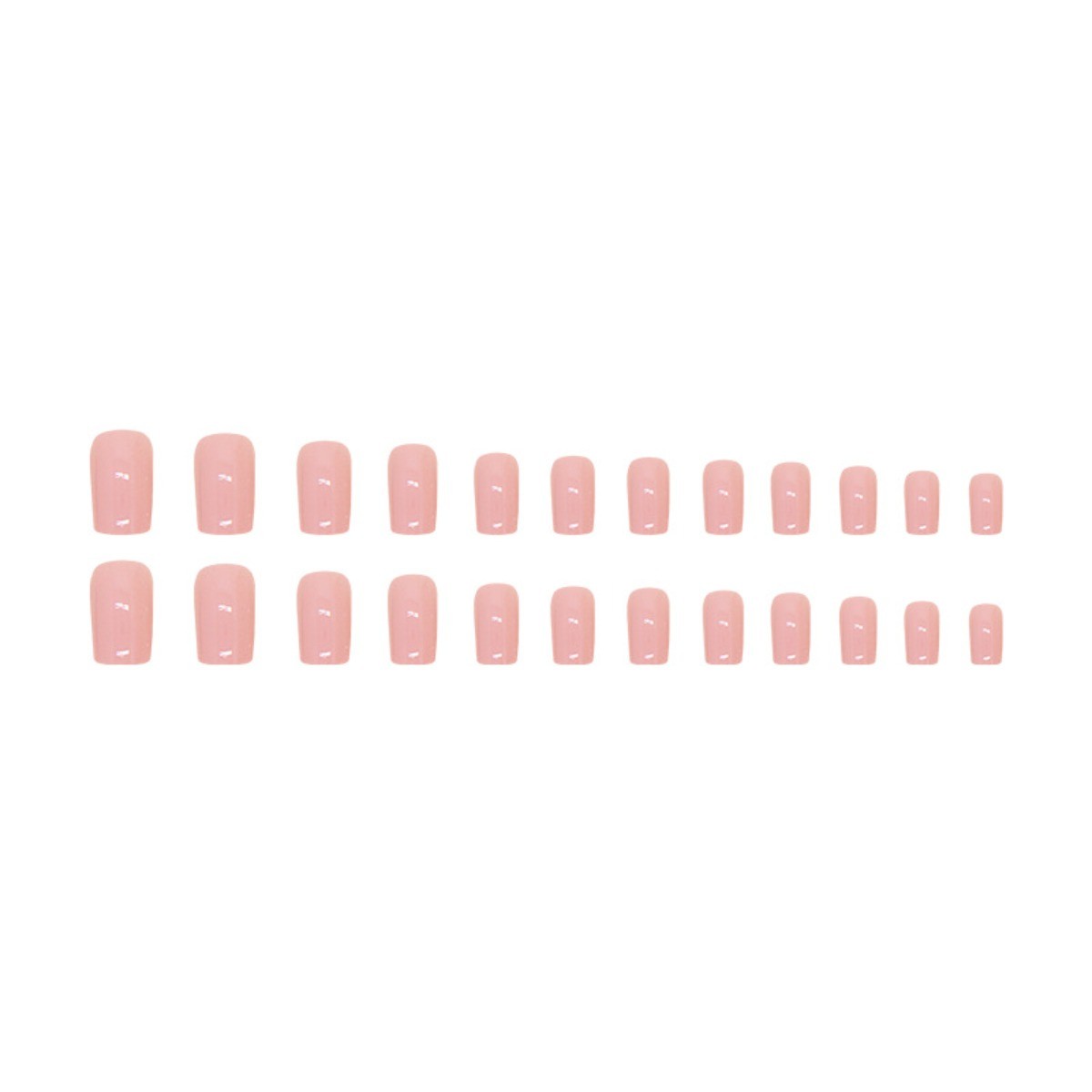 48pcs Short Oval Press on Nails, Bean Paste Nude Solid Gentle Gloss Nails