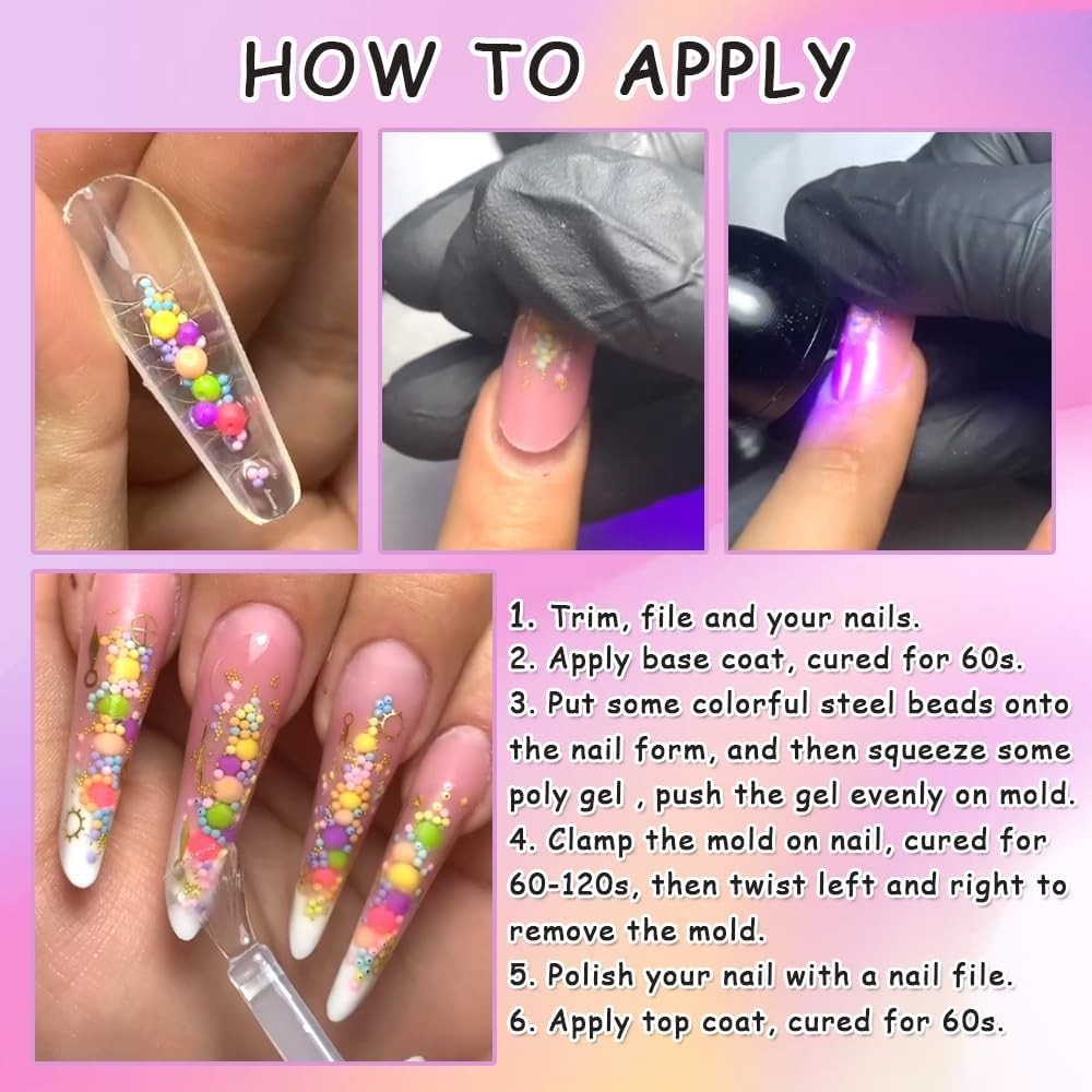 Colorful 3D Nail Rivets – Metal Beads for Gorgeous Acrylic Nail Art