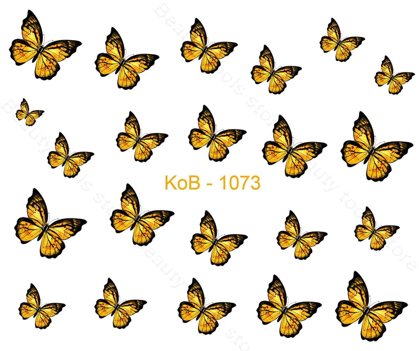Nail Art Water Transfer Sticker Decal Stickers Pretty Butterflies KoB-1073