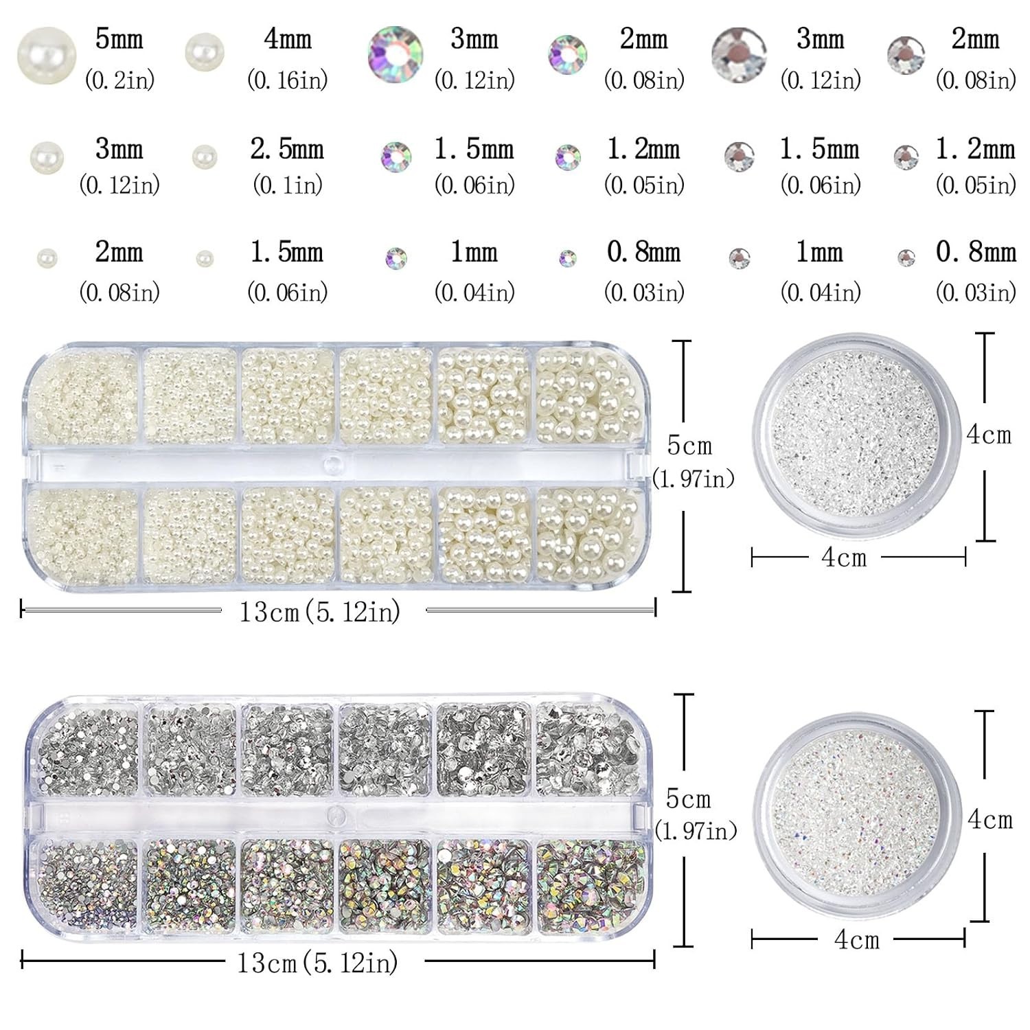 Colorful Flatback Rhinestones and Pearls for DIY Nail Art – Safe & Easy to Use