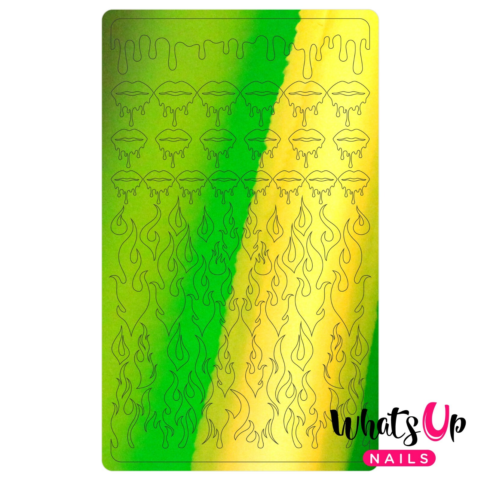 Whats Up Nails Dripping Flames Stickers (Lime) – Daily Charme Collaboration