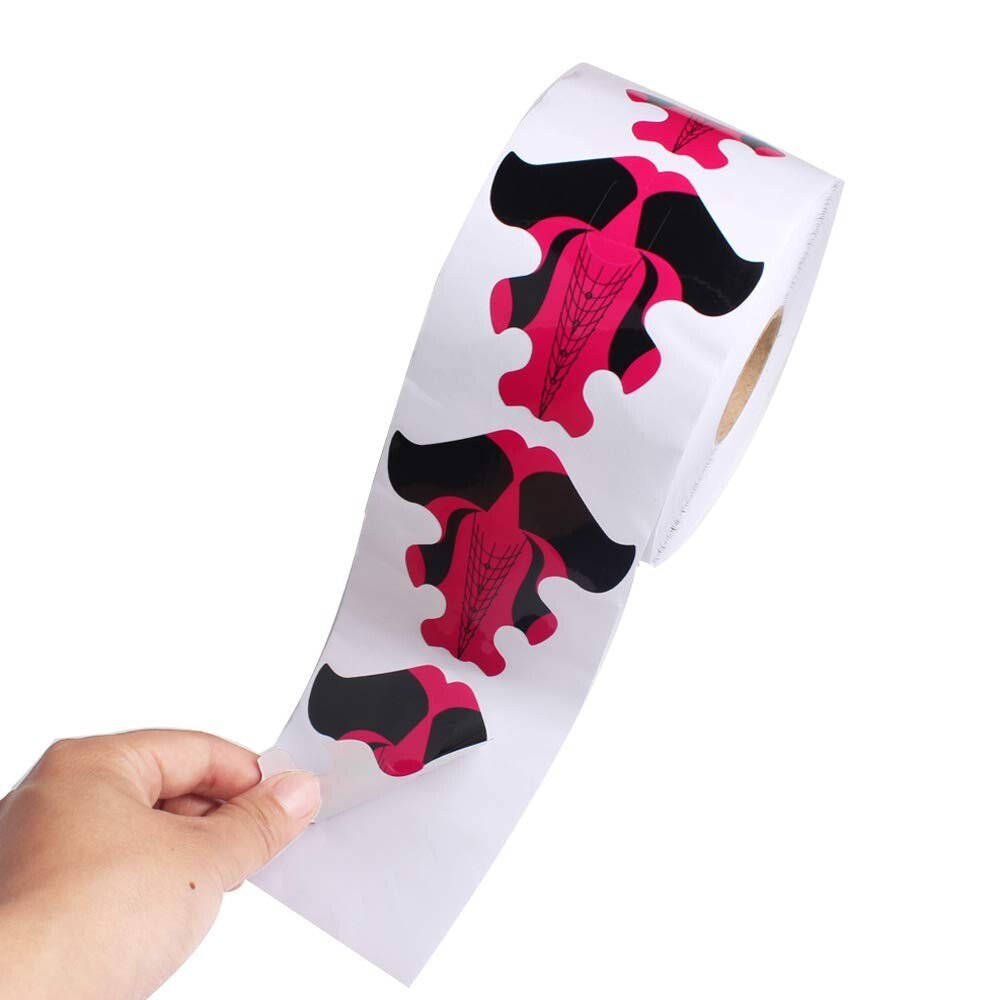 Professional 500pcs Stiletto Nail Form Stickers – Easy Application for Artistry