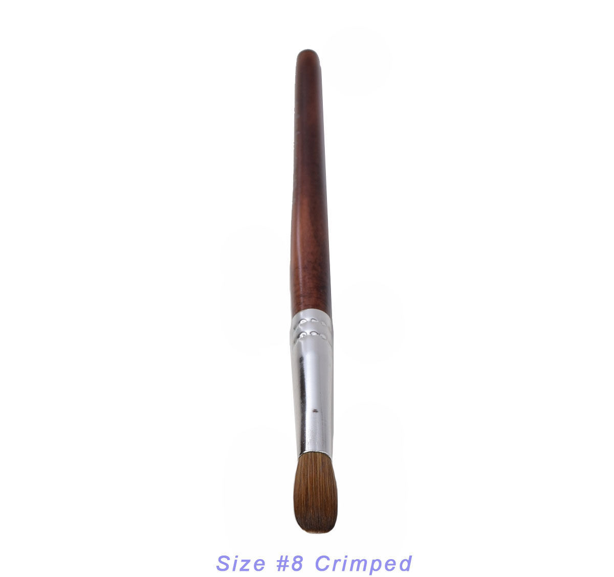 EX Kolinsky Acrylic Nail Brushfor Acrylic Manicure Powder – (Crimped) Size #8