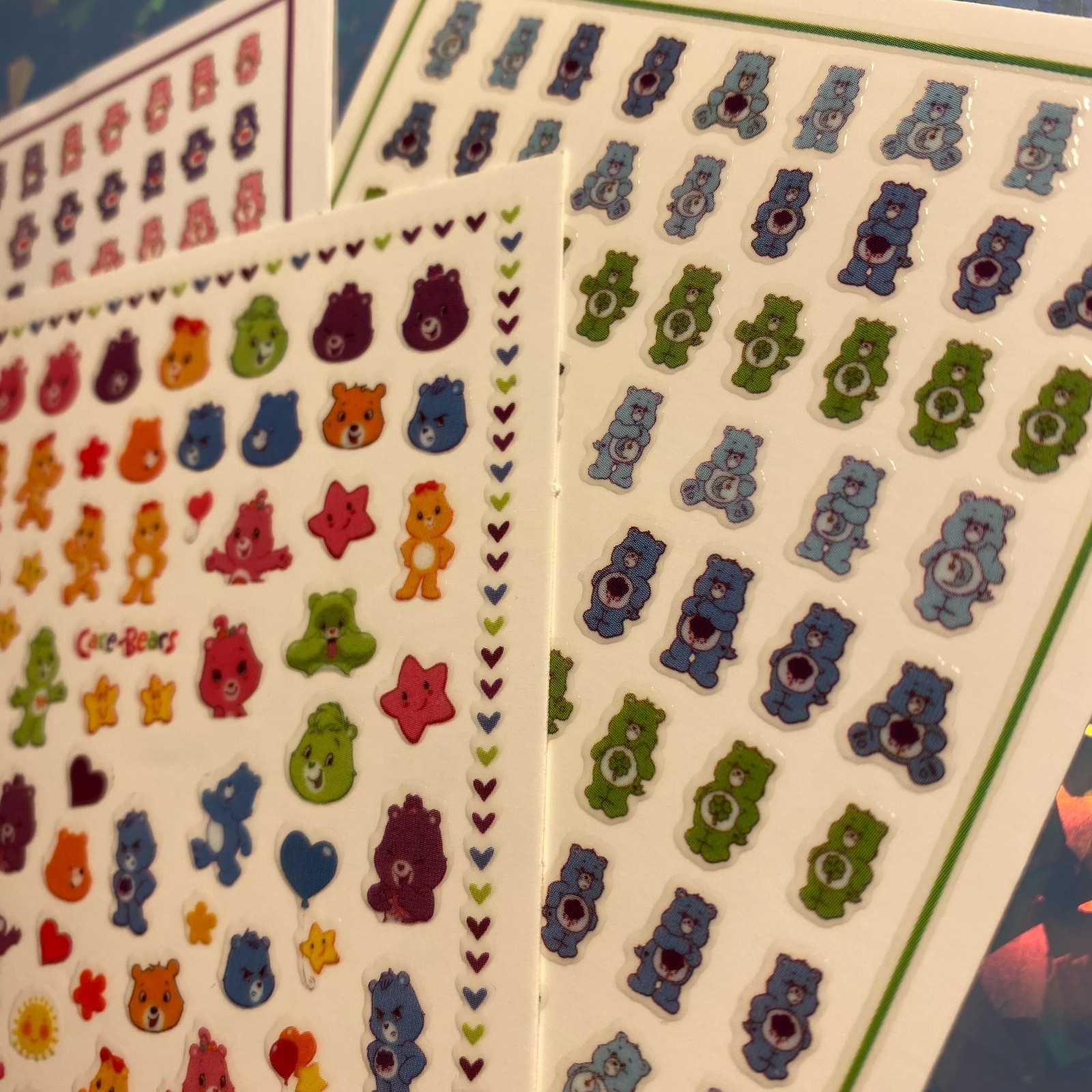 Colorful Nail Stickers Care Bears Nail Art Supplies Peel and Stick Adhesive