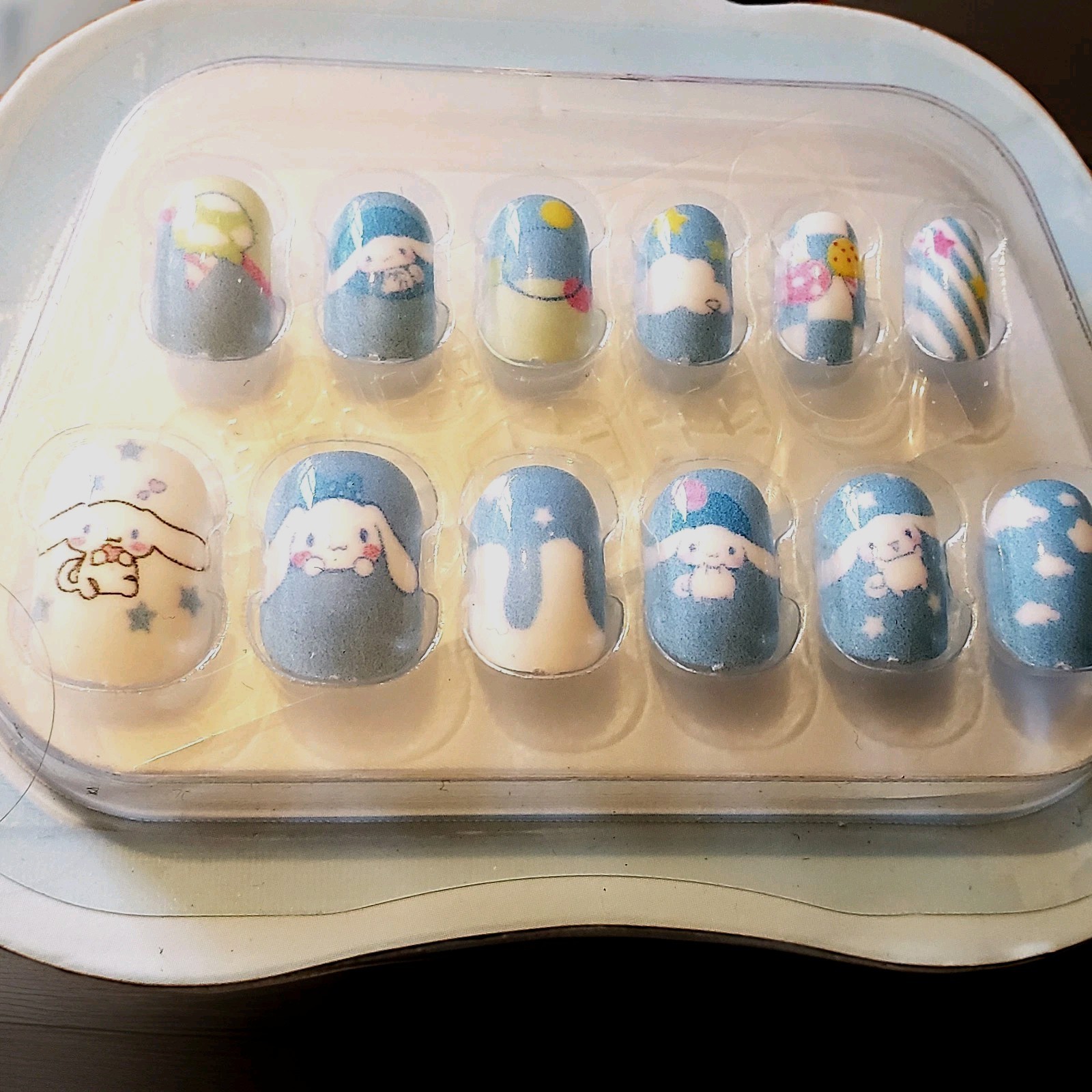 Sanrio Hello Kitty Cinnamoroll Press-On Nails For Girls 12 Nails New