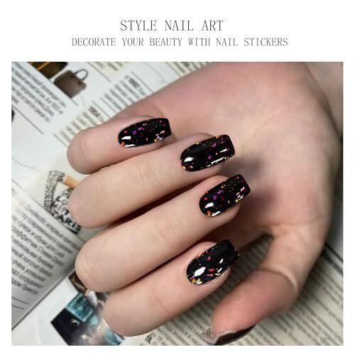 Gel Nail Stickers Purple Red Black Semi Cured Gel Nail Strips Wraps UV/LED