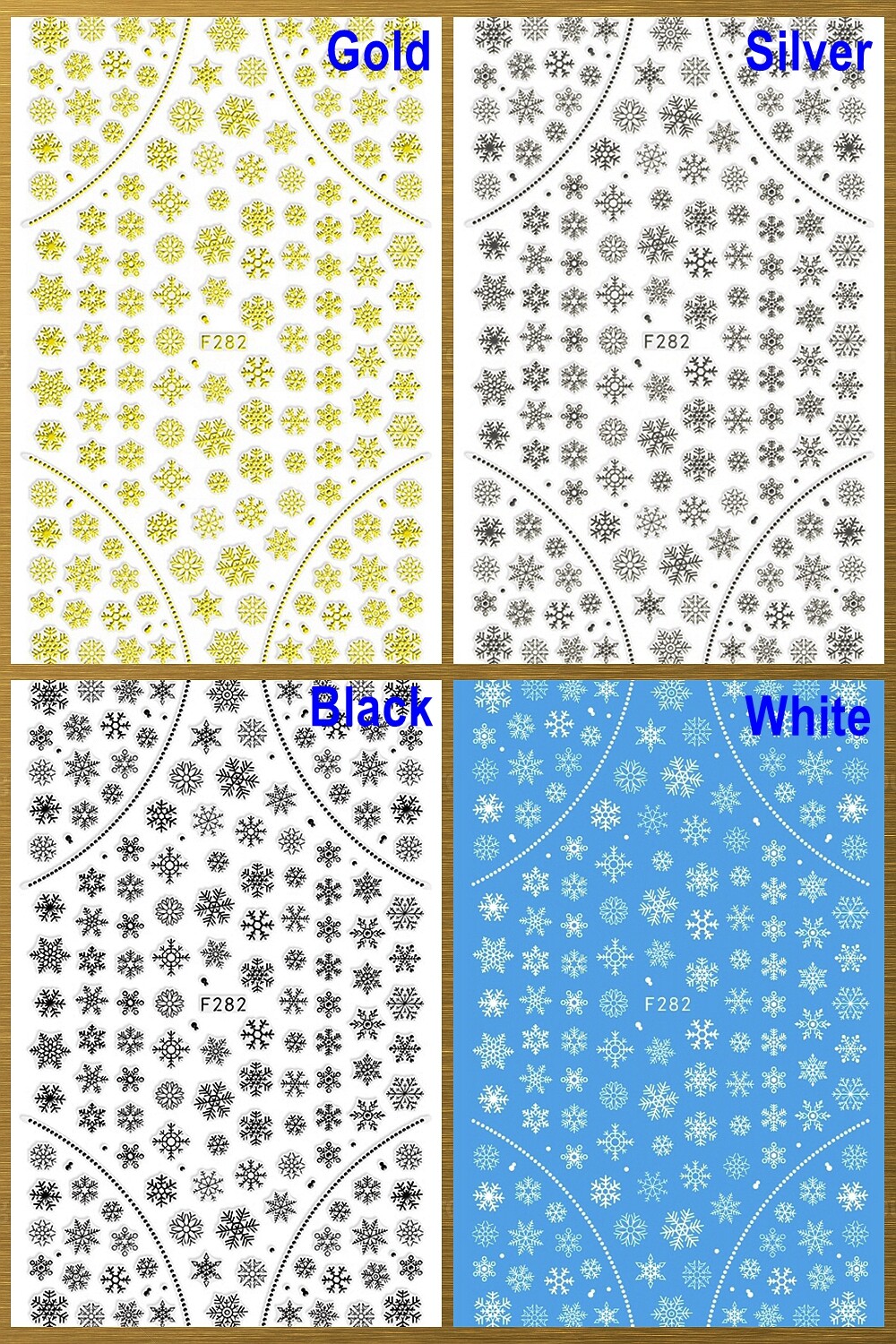 Perfect Snowflake Snowman Christmas New Year Winter 3D Art Nail Sticker F282