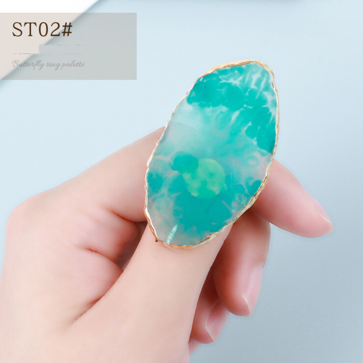 Resin Nail Art Ring Palette Manicure Tool Polish UV Gel Holder Display Tool DIY