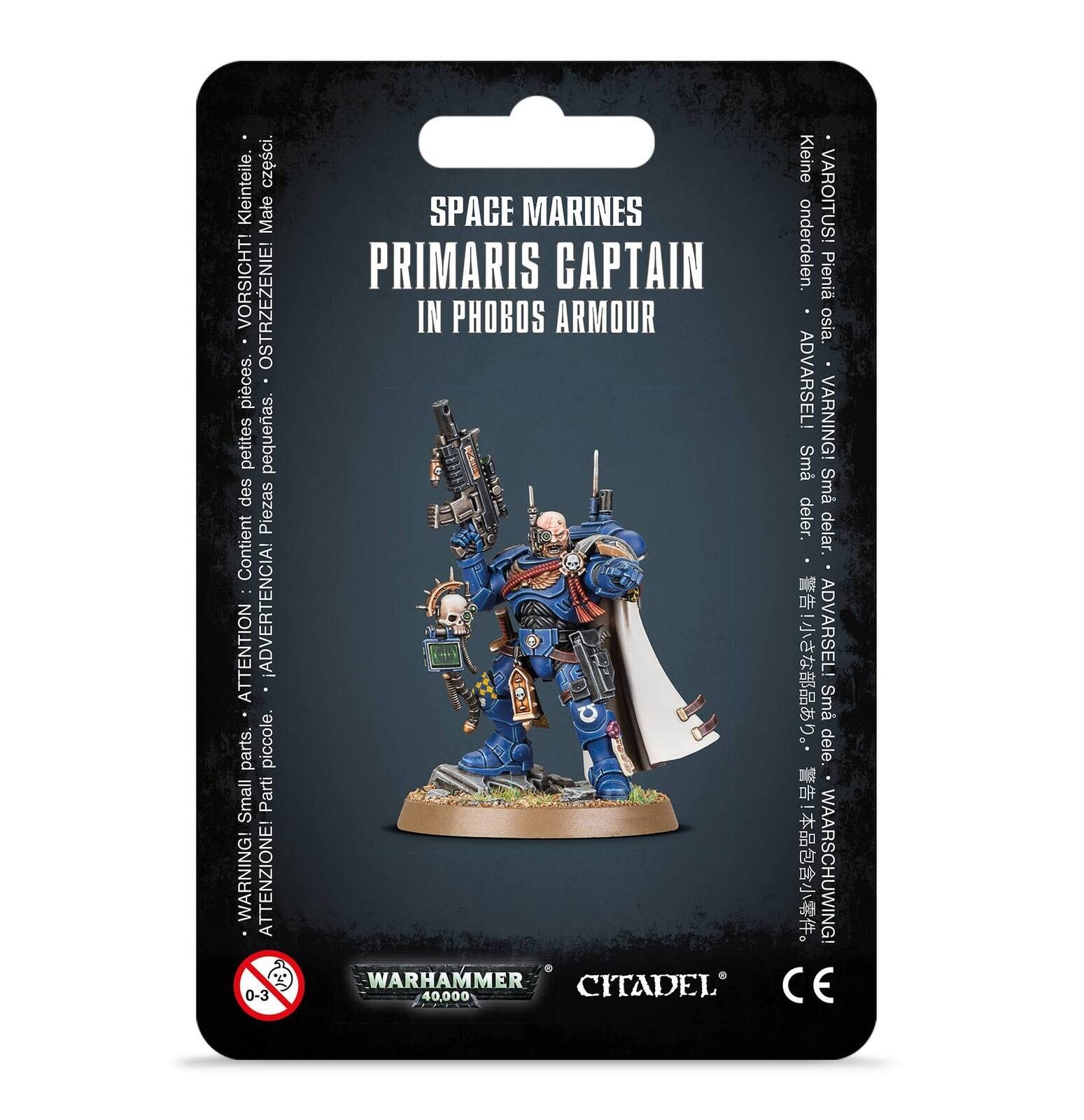 Space Marines Captain in PHOBOS Armour 5.5 inches, Dark Grey