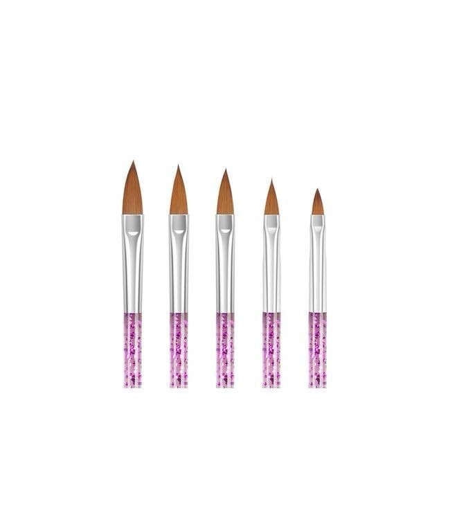 Beauty Artists Nail Art Brush Set 5pck Different Size Nail Art Brush Fast Post