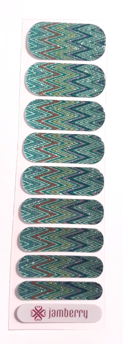JAMBERRY RAZZLE DAZZLE HALF SHEET NAIL WRAP GGG AUGUST 2017