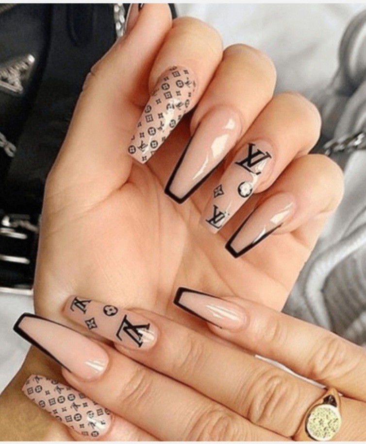 NWT NAIL ART DESIGN SELF-SEAL STICKERS SOLID BLACK & WHITE N°26!