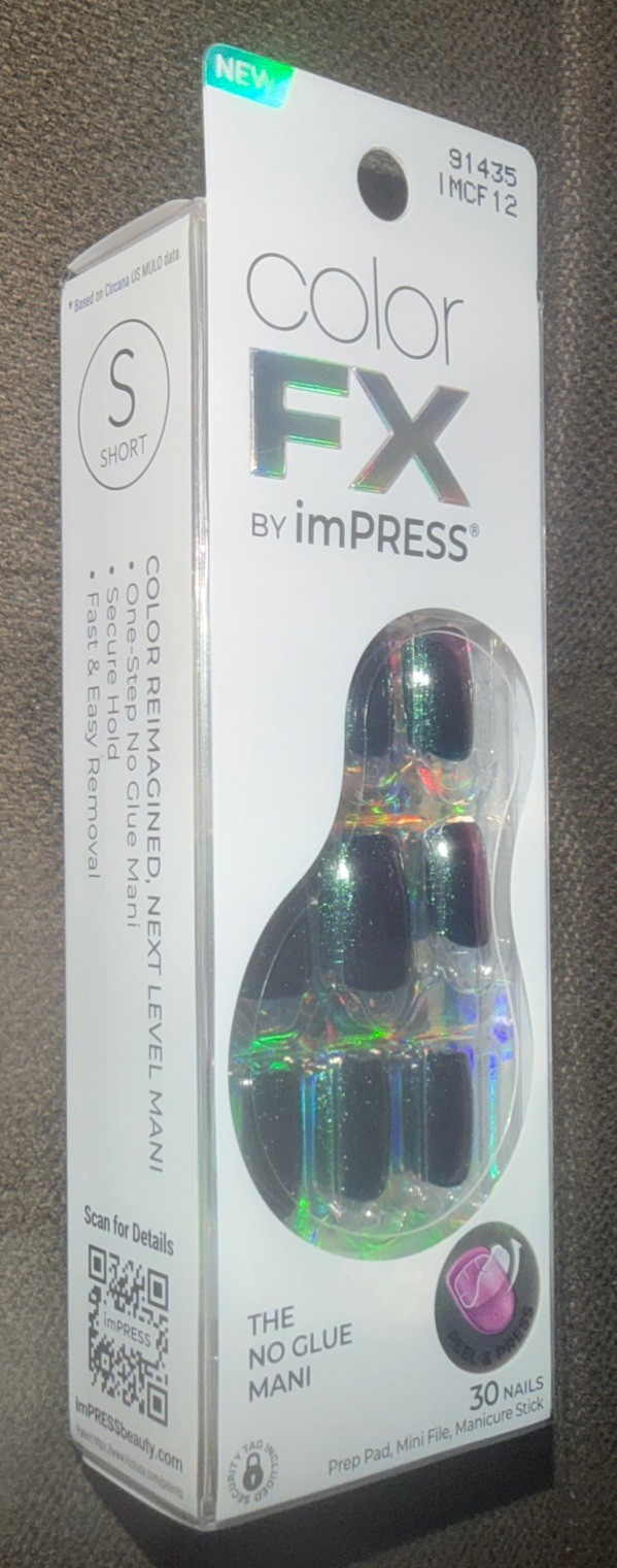 KISS imPRESS💅Color FX Short Squoval Press-on Nails Green “Better Things” 30Pcs