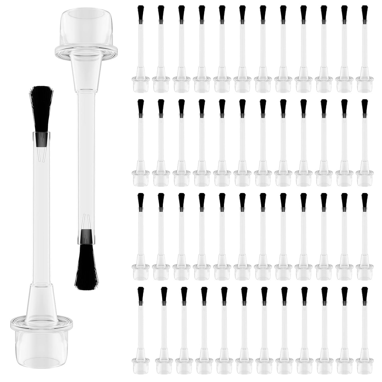 50PCS Disposable Nail Polish Replacement Brushes with Handle for Nail Art