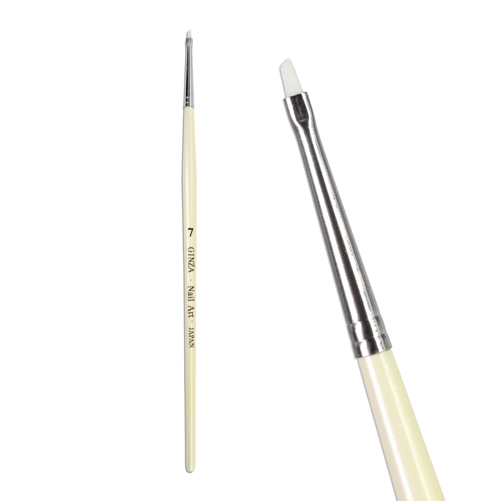 Ginza Professional Acrylic Angular Shader Nail Art Brush with Wooden Handle