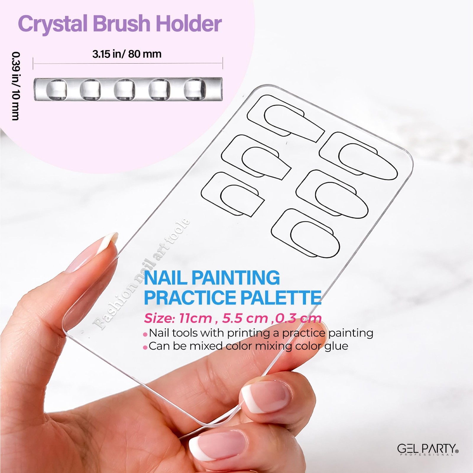 10 Pcs Dual-Ended Nail Art Brush Set – Gel, Dotting Pens, Palette & Tools for Sa