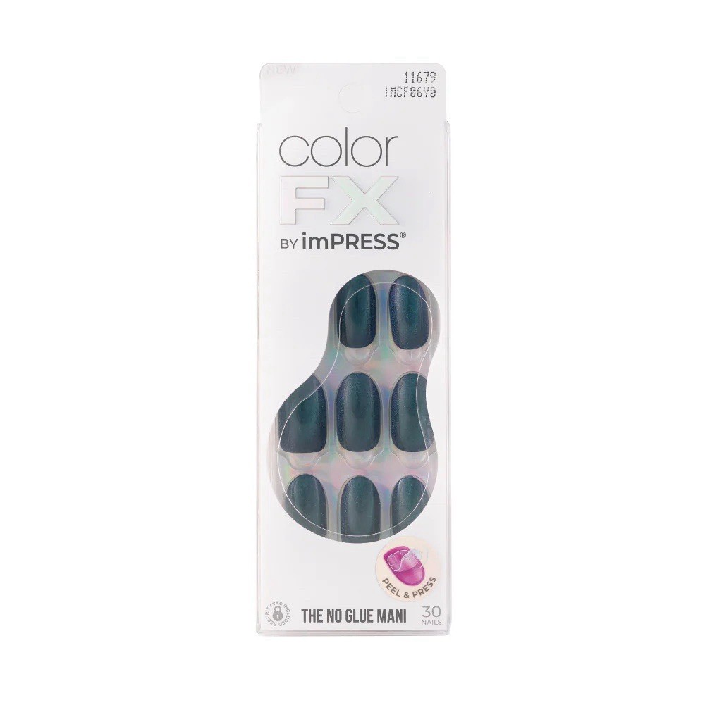 Kiss Impress Color FX Press-On Nails, Medium, Free Mind