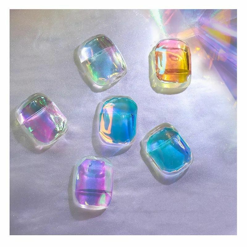 Aurora Nail Foil Ice Cube Cellophane Broken Glass Film Stickers Shiny Paper DIY